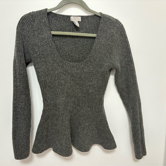 H&M Sweaters - Peplum grey sweater